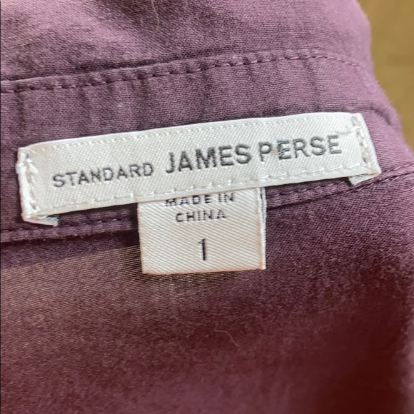 James Perse Standard side slub eggplant top sz 1 - Picture 8 of 10